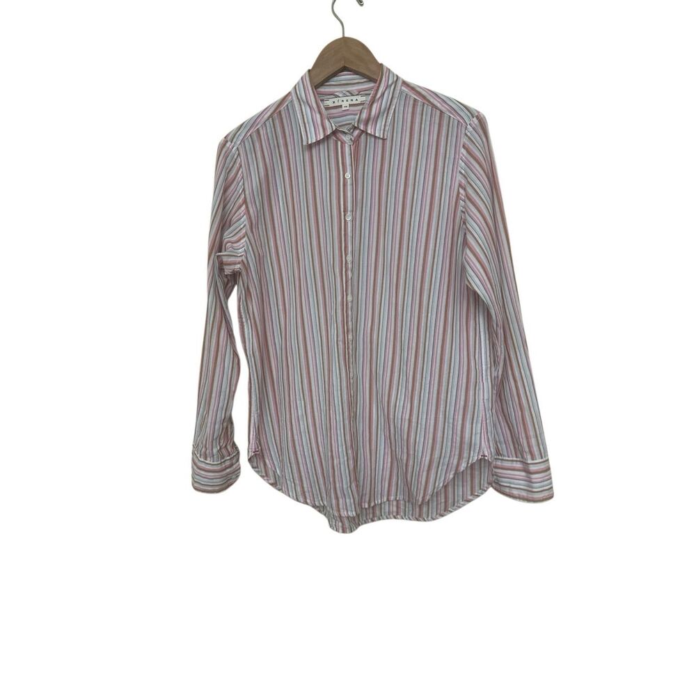 XIRENA multi-color striped button-down shirt Size XS